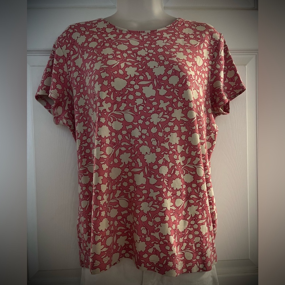 Croft & Barrow Pink Relaxed Short Sleeve Tee